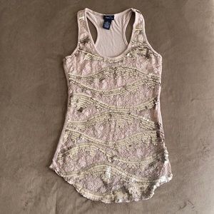 Tan sequined Tank
